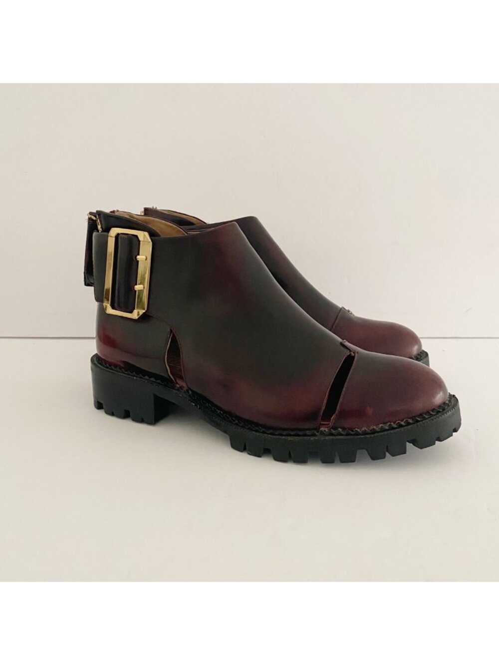 Jeffrey Campbell Great Moments Flamel Ankle Boots Shoes Buckle